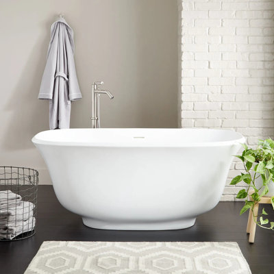 Signature Hardware 67" Lindsey Acrylic Freestanding Tub
