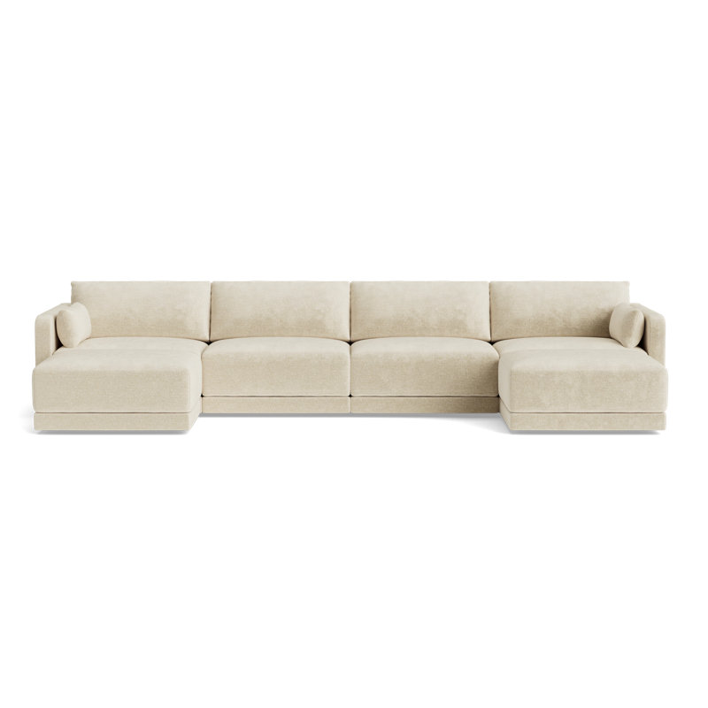 Eva Sectional, Plush Woven - Tan
