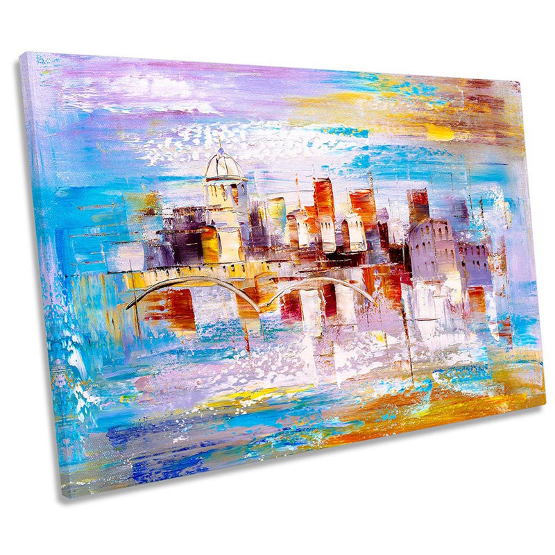 Prague City Skyline - Wrapped Canvas Print, 61cm H x 91.4cm W x 4cm D