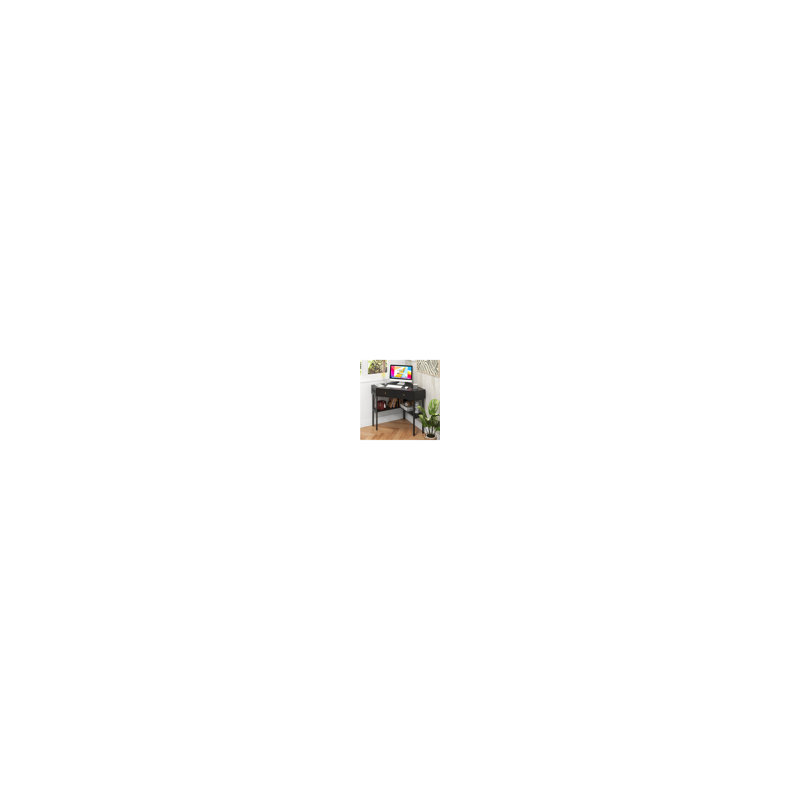 Bureau d'ordinateur en coin, Noir