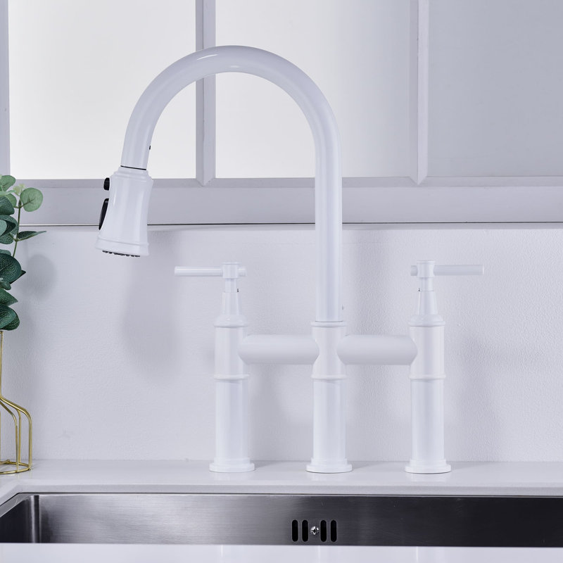 AWZTOO Kitchen Faucet, White