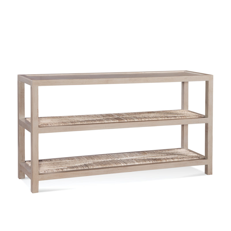 Leon 58'' Solid Wood Console Table, Black