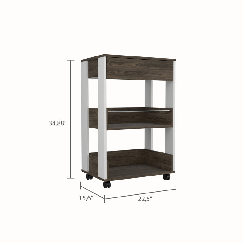 Versatile Kitchen Cart with Efficient Storage and Mobility Options