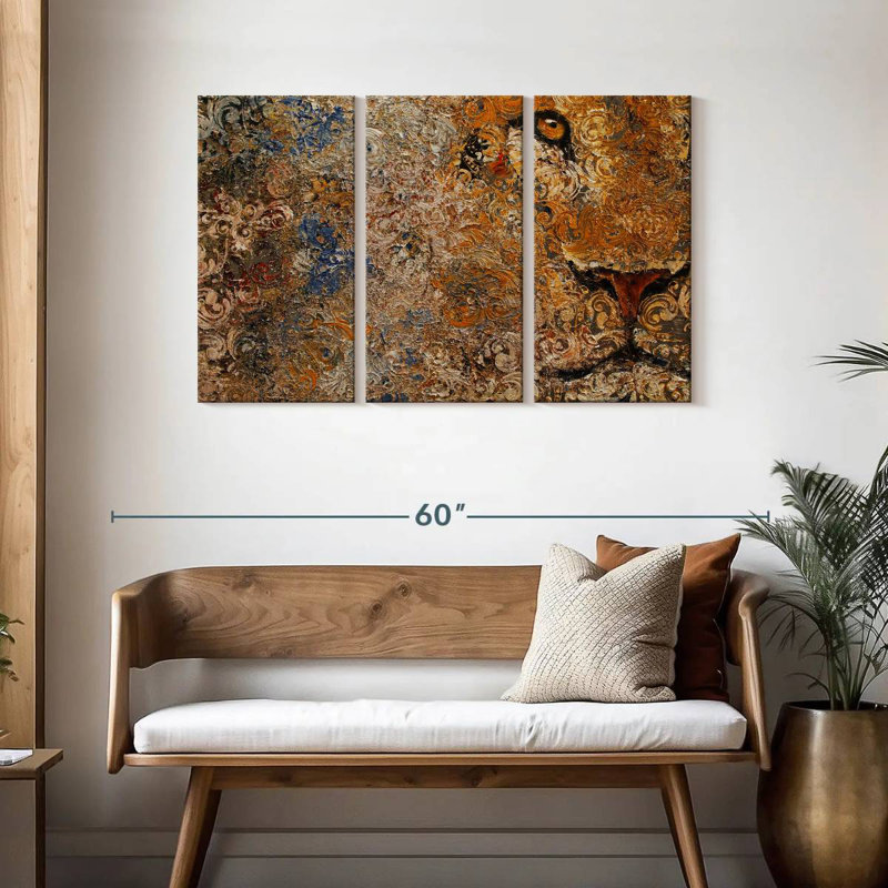 Barbary Lion, 28" H x 45" W