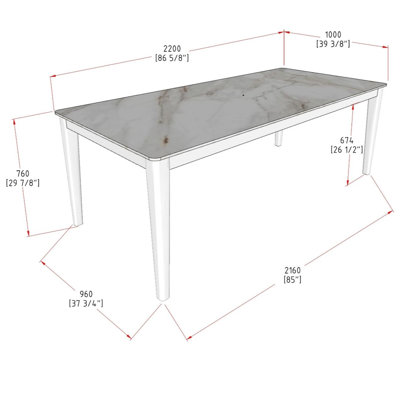 Table de salle à manger d'extérieur en teck et en travertin recyclé