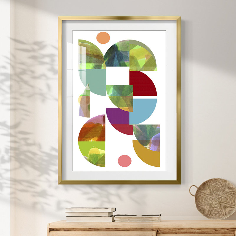 Dorset Shapes I - impression encadrée, H 28,5 po x l 20,5 po, Doré