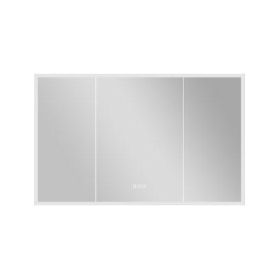 30' H Recessed or Surface Mount Frameless LED Medicine Cabinet with Adjustable Shelves