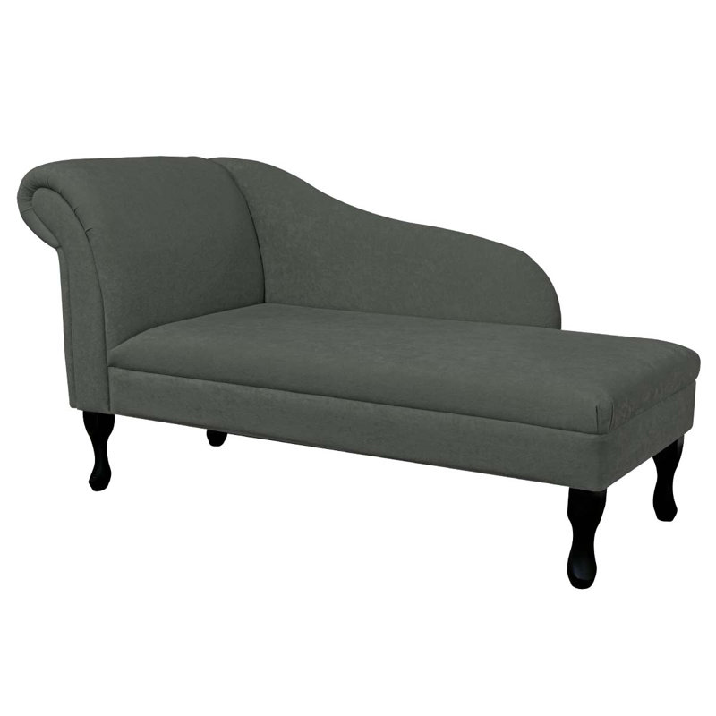 Upholstered Chaise Lounge, Left-Arm Chaise, Grey