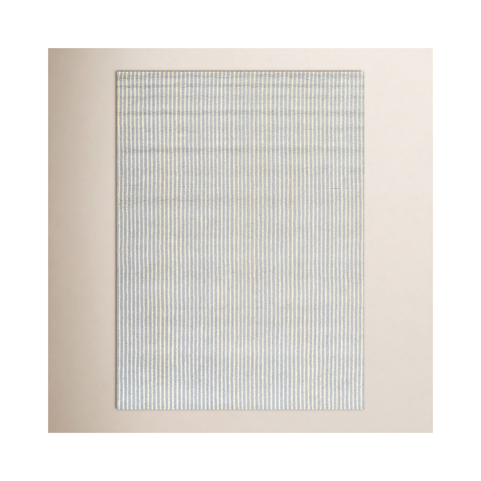 Alcona Hand Tufted Wool Striped Blue Area Rug 2'3" X 8' Runner, Rectangle 2' x 3'