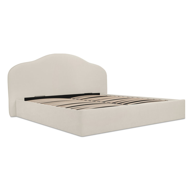 Maggie King Storage Bed Cream, Cream, King