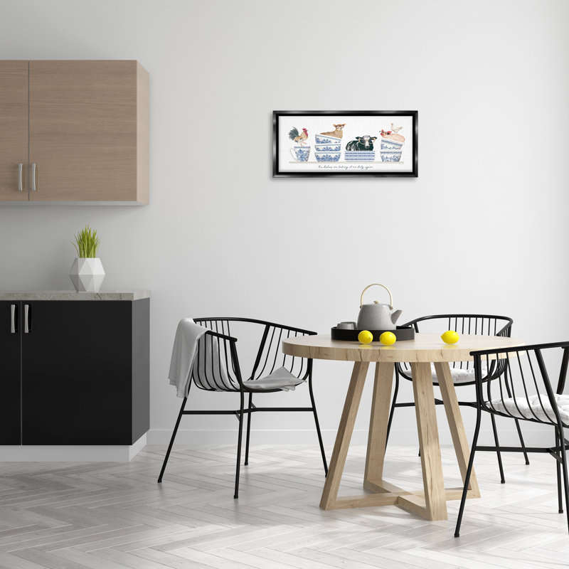Vaisselle Farmhouse, H 11 po x l 25 po, Cadre flottant noir de jais