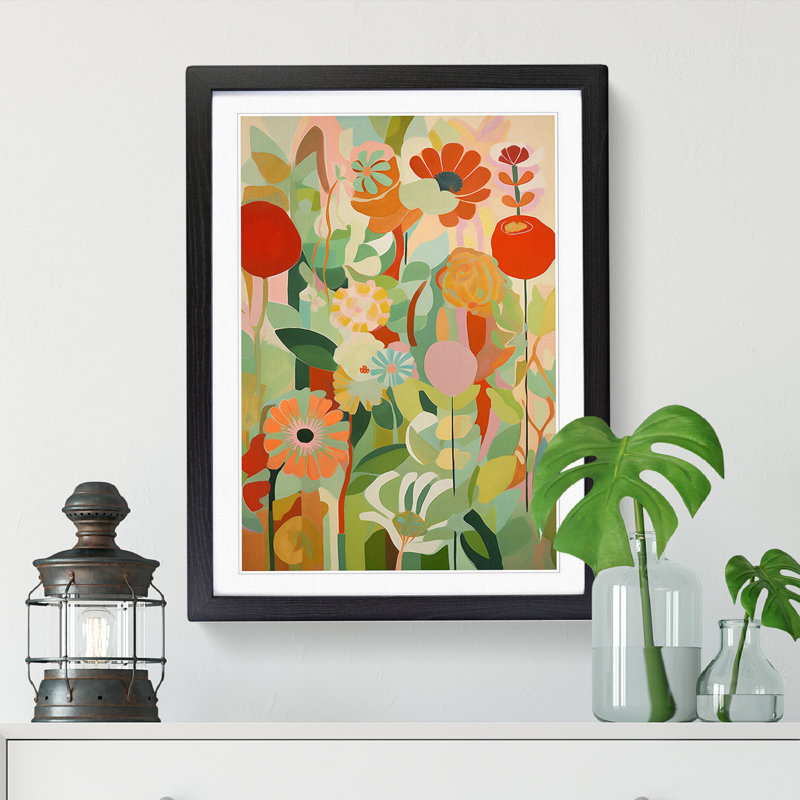 FRM-V0523-956X Flowers Orphism Style Vol.9 - Picture Frame Print