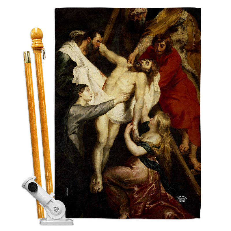 Ensemble de drapeaux réligieux en polyester 40 x 28 po