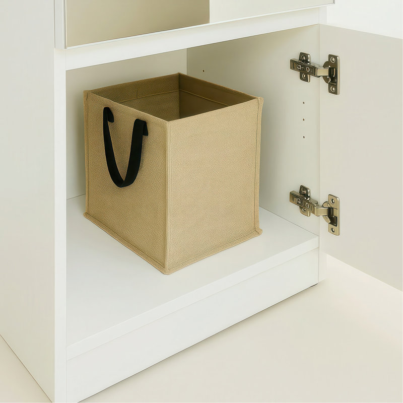 Elise Slim Modular Wood Closet Cabinet with Mirror in White