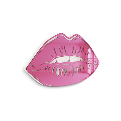 Cool Lips Silhouette Mirror Wall Decor