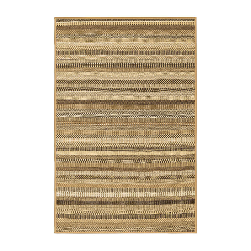 Tapis brun contemporain lavable à la machine 2282, Tapis de couloir 2 pi x 5 pi