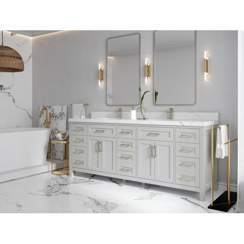 Willow Collections 84'' Double Bathroom Vanity with Top | Wayfair