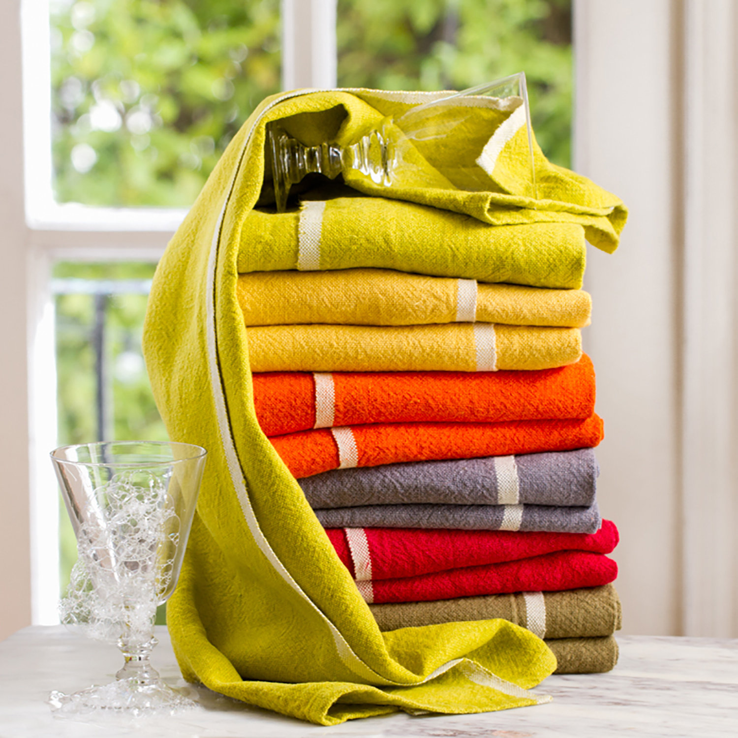 Soren Dish Cloth Kitchen Towel, Green