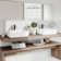 Jasmine 18" L x 15" W x 5" H Rectangular White Matte Stone Vessel Bathroom Sink with 10" H Faucet
