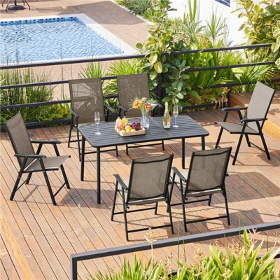 Folding Patio Dining Armchair
