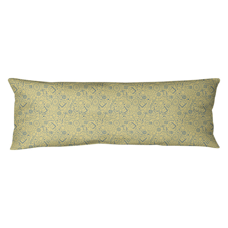 Coussin lombaire rpg, Bourre en polyester, Jaune / Bleu
