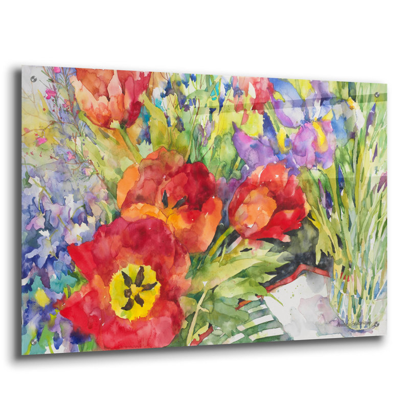 At At Peak »par Annelein Beukenkamp, art mural en verre acrylique, H 24 po x l 36 po x P 0,2 po