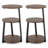 1 Pcs 3-tier Round Side Table With Metal Frame & Adjustable Foot Pads Nightstand-1982751732