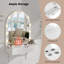 Meuble-lavabo mural flottant avec miroir lumineux à 3 couleurs DEL, prise de courant et port USB, 2 tiroirs, coiffeuse compacte, blanc-156796071