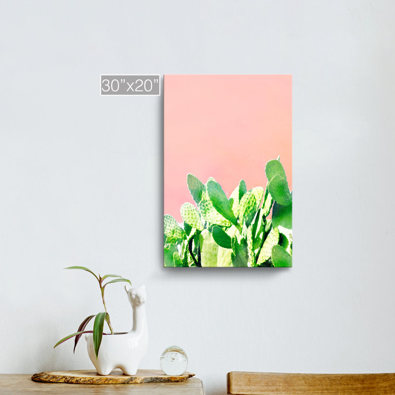 « heat montée », impression sur toile succulent, H 16 po x l 12 po x P 1,5 po, Toile tendue