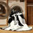 Machine Washable Cain Wrestling Mat Grapple Sleek & Chic Modern Geometric Rug in White – Black Binding-1324650831