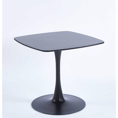 Établi de cuisine noir, plateau avec pieds en métal, stable et pratique, hauteur de 28,51 po, capacité de charge de 220 lb, bureau de salle à manger d'une largeur de 31,06 po, noir mat, structure, instructions d'assemblage faciles