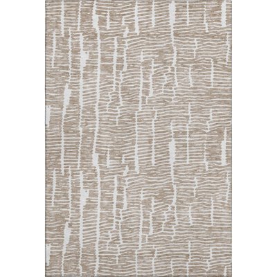 Premium Machine Washable Prisco Brown Rug