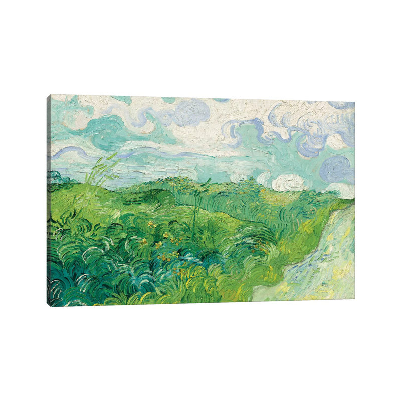 Green Wheat Fields, Auvers, 1890 by Vincent Van Gogh - Wrapped Canvas Gallery-Wrapped Canvas Giclée, 20.32 cm H x 30.48 cm W
