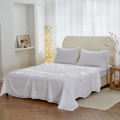 Linen Hollow Hemstitch Sheet Set