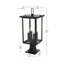 Lampadaire extérieur noir Marshall de 9 pouces