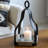 13" Rustic Wood And Metal Candle Lantern