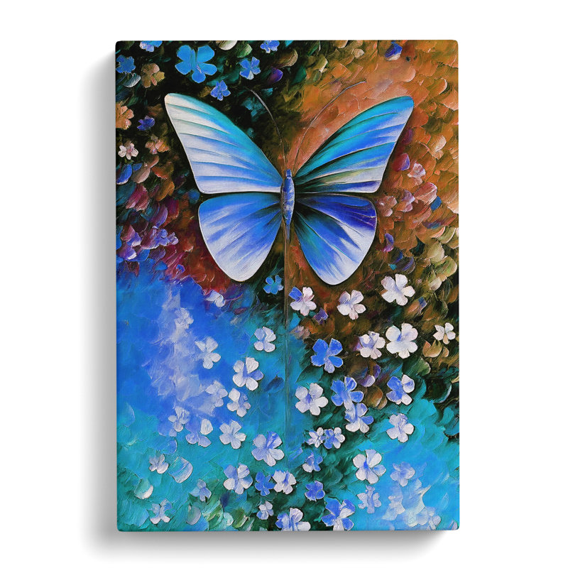 Solo Butterfly No.3 - Wrapped Canvas, 50cm H x 35cm W x 3cm D
