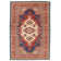 Super Kazak Wool Oriental Area Rug in Navy Blue/Rust
