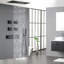 Système de douche thermostatique à quatre rangées à affichage numérique noir mat