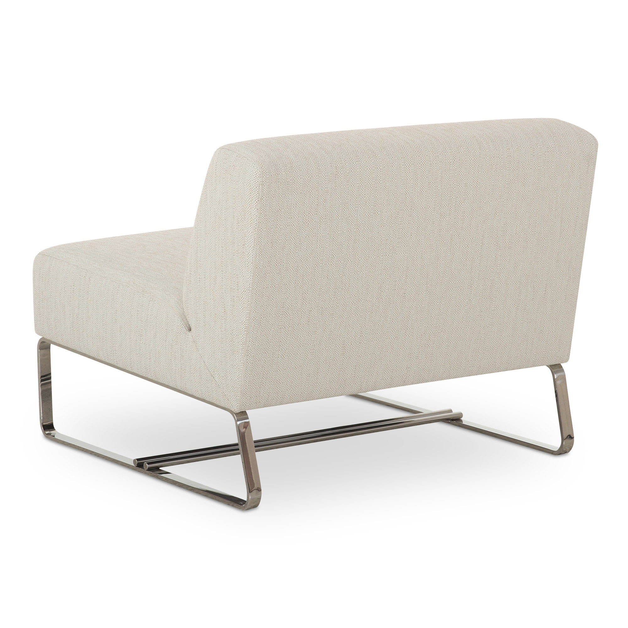 Necci Outdoor Accent Chair, Flecked Beige Performance Basketweave