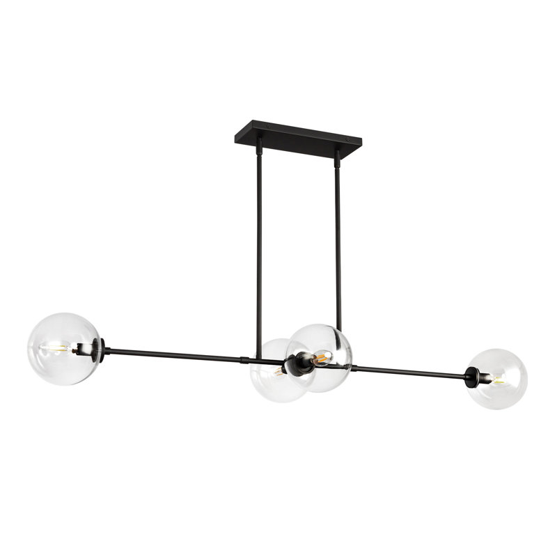 Cassia 4 - Light Kitchen Island Pendant, Matte Black