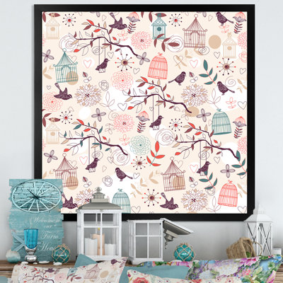 Motif d'oiseaux - peinture
