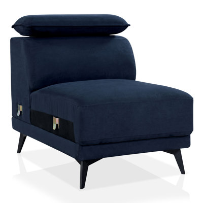 39.38" W Polyester Slipper Chair