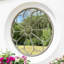Arijana Round Metal Wall Mirror Hand Finished Indoor Outdoor Hanging Garden Accent Decor for Patio and Entryway