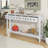 Wood Console Table with two Different Size Drawers, Bottom Shelf-1593295831