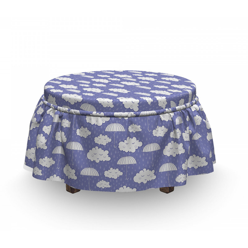 Housse pour repose-pieds de pluies de couchage clouds
