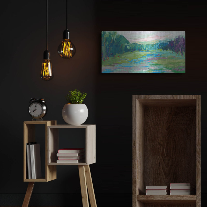 " Spring Fed Creek " by Jane Schmidt, 12" H x 24" W