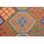 Tapis rouille / bleu en laine noué à la main 8 pi 7 po x 11 pi 4 po Cedorah Southwestern