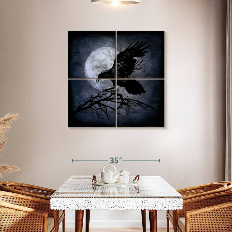 Kelan Moonlight Crow, 38" H x 38" W