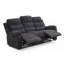 Ensemble de canapés relax manuels 2 pièces, canapé 3 places + causeuse 2 places, gris foncé